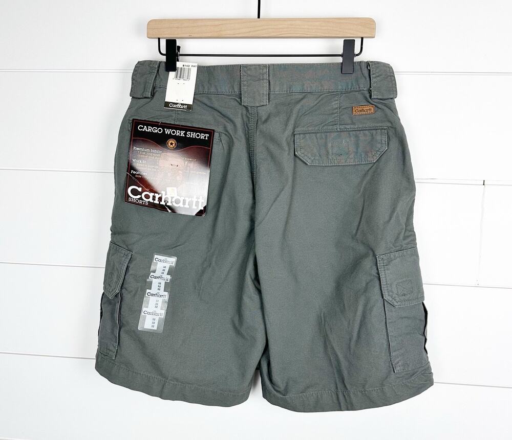 Carhartt B143 Cargo Shorts Gray 9” Workwear Utility Sz. 32 NWT